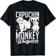 Capuchin Monkey Funny Cute Cage Food Animal T-Shirt - T-Shirt | Black