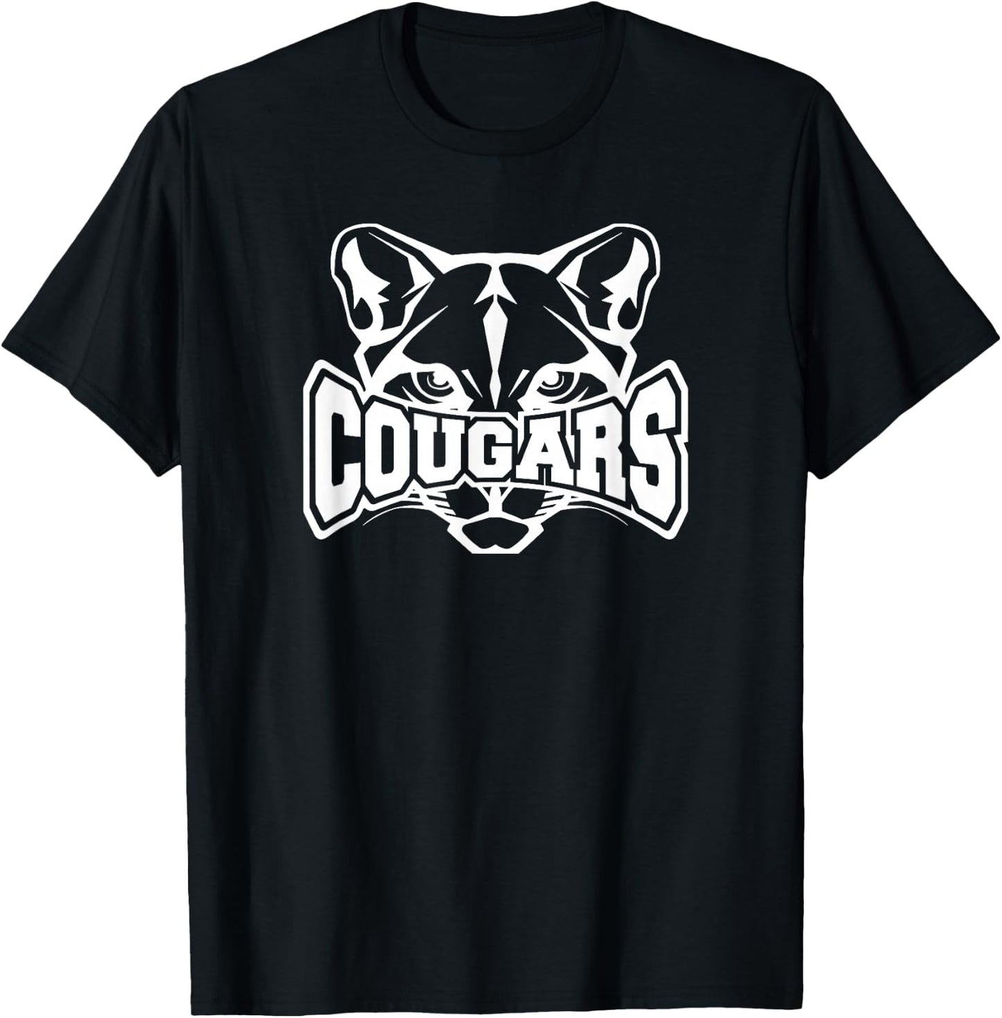 Cougars Teacher Student School Sports Fan Team Spirit T-Shirt - T-Shirt | Black