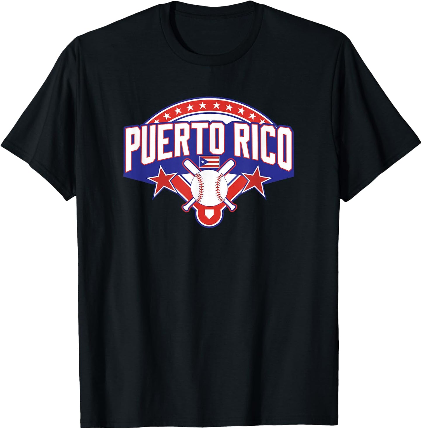 Puerto Rico Baseball Puerto Rican Flag T-Shirt - T-Shirt | Black