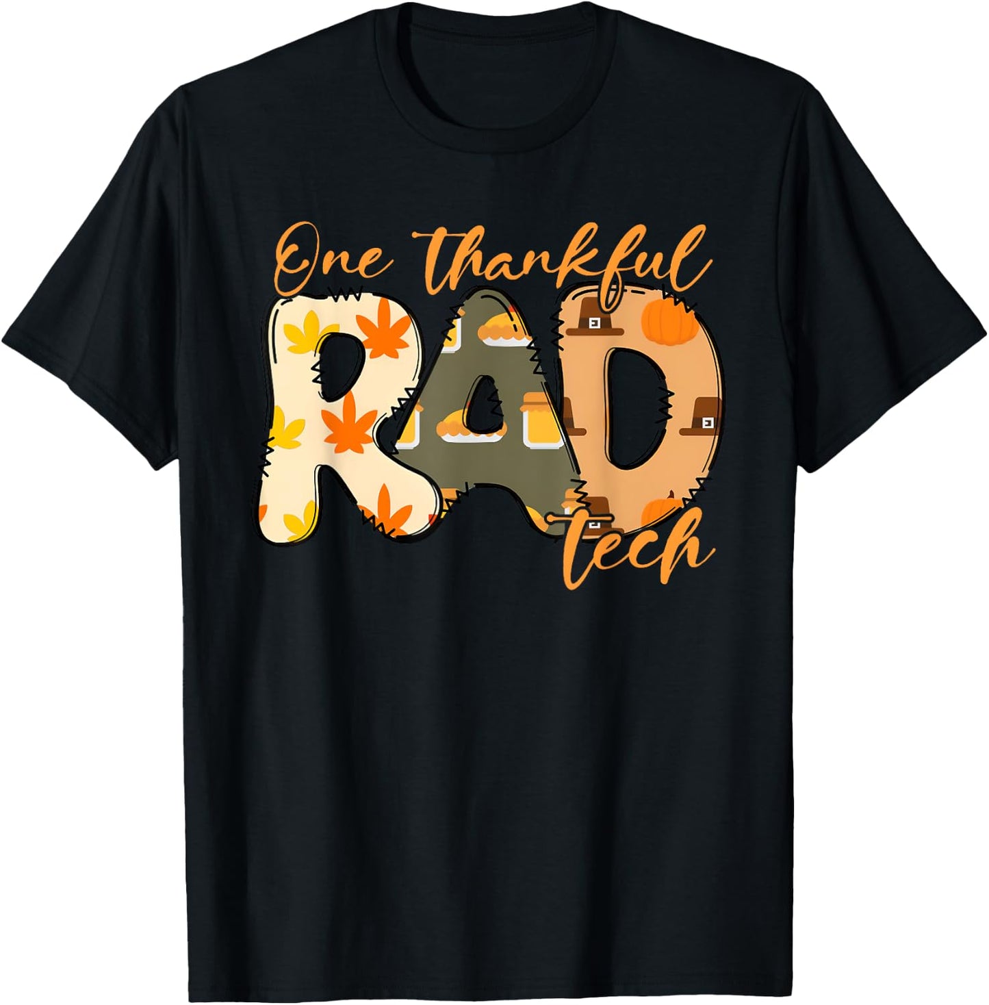 Thanksgiving Radiology One Thankful Rad Tech Medical Student T-Shirt - T-Shirt | Black