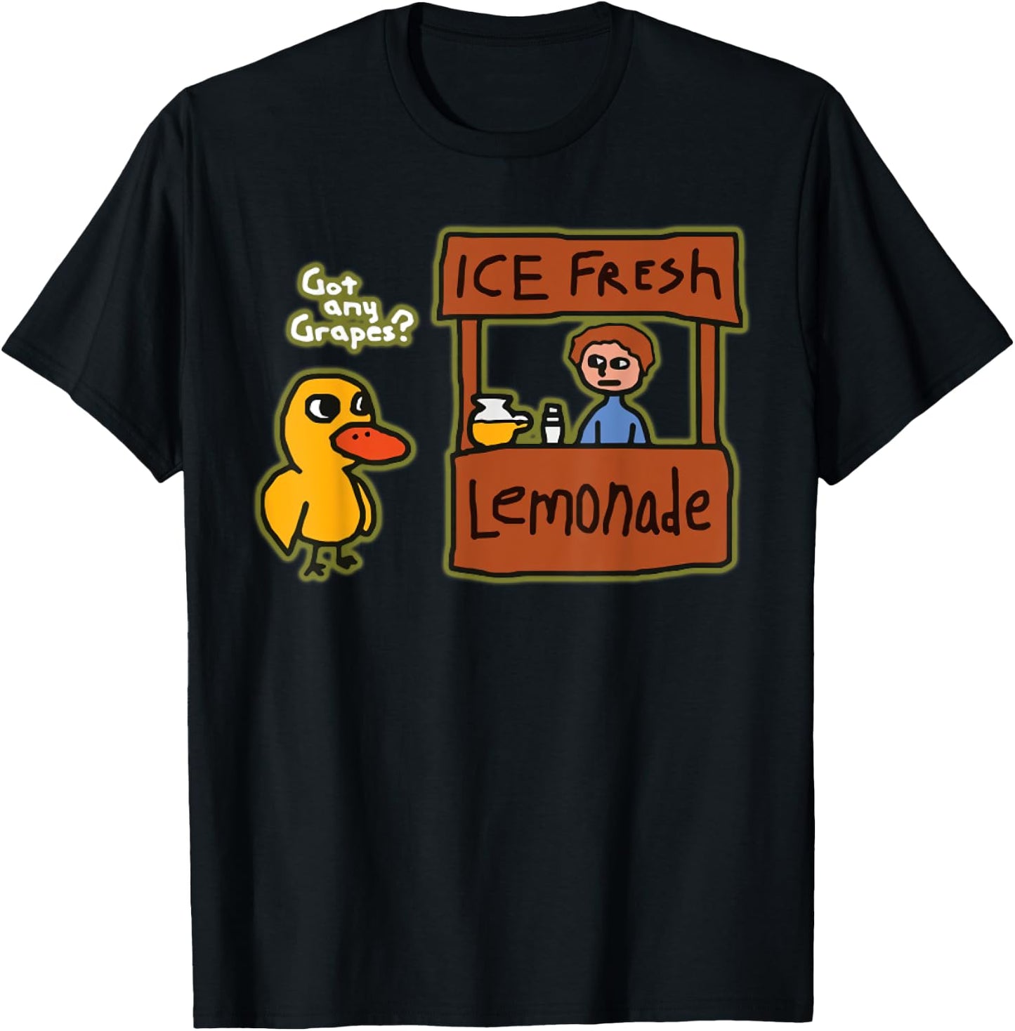 Ice Fresh Lemonade Shirt Duck Funny Got Any Grapes Love Gift T-Shirt - T-Shirt | Black