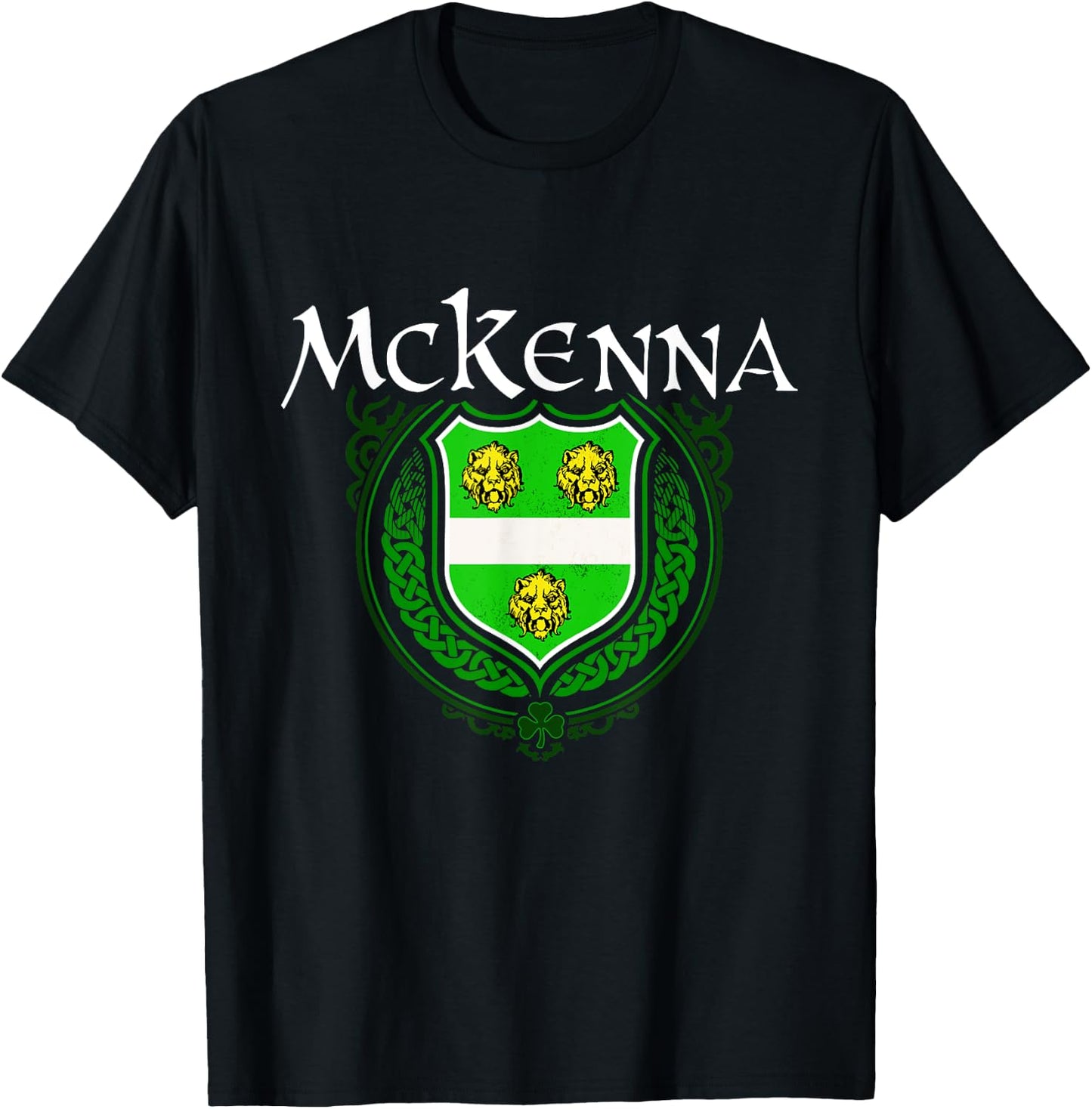 McKenna Surname Irish Clan Tartan Badge Ireland T-Shirt - T-Shirt | Black