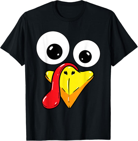 Thanksgiving Turkey Face Matching Family Costume Kids T-Shirt - T-Shirt | Black