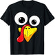 Thanksgiving Turkey Face Matching Family Costume Kids T-Shirt - T-Shirt | Black