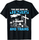 This Boy Runs On Jesus And Trains Locomotive Railroad T-Shirt - T-Shirt | Black