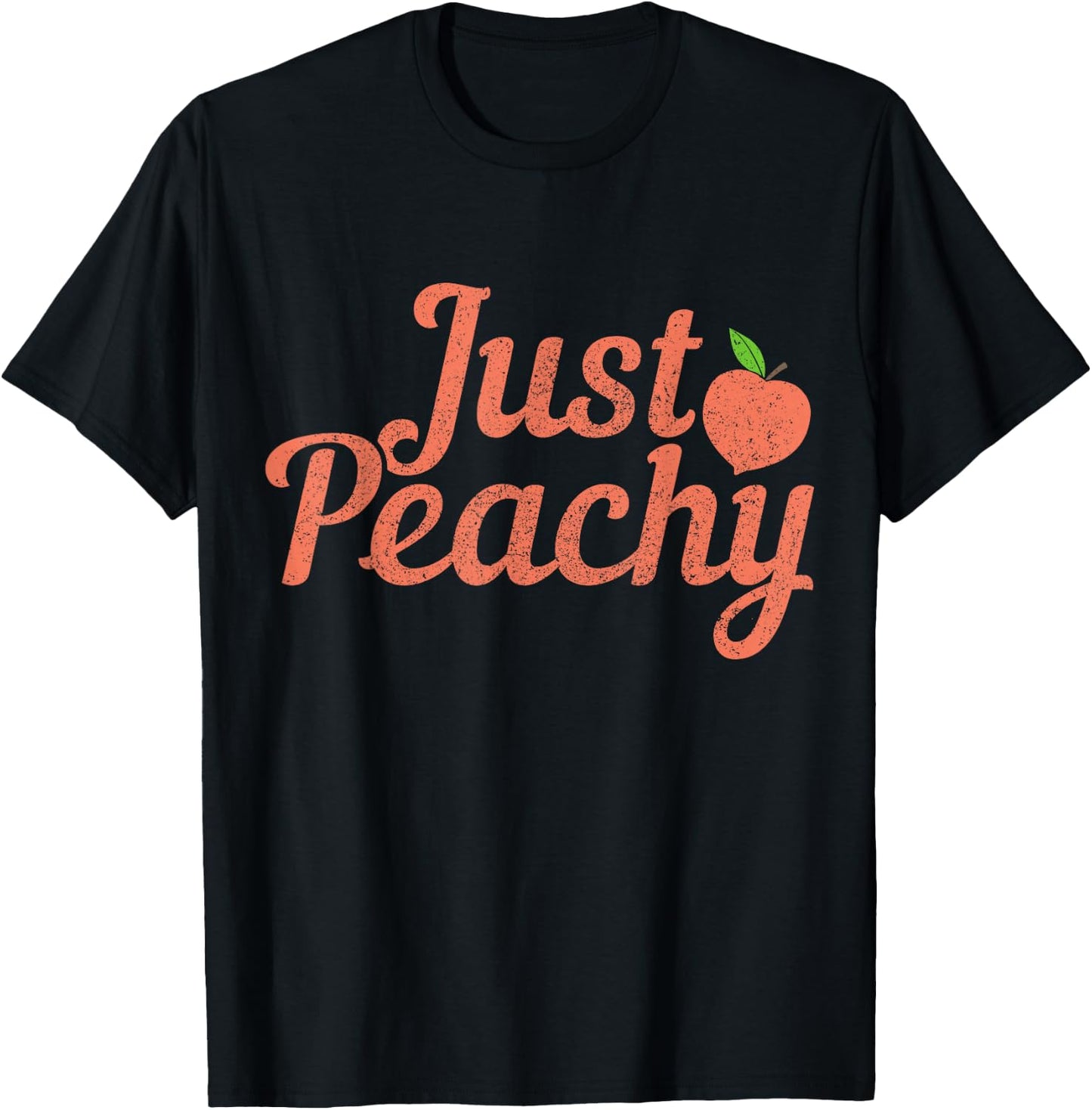 Georgia The Peach State Peachy Funny Vintage Pride T-Shirt - T-Shirt | Black