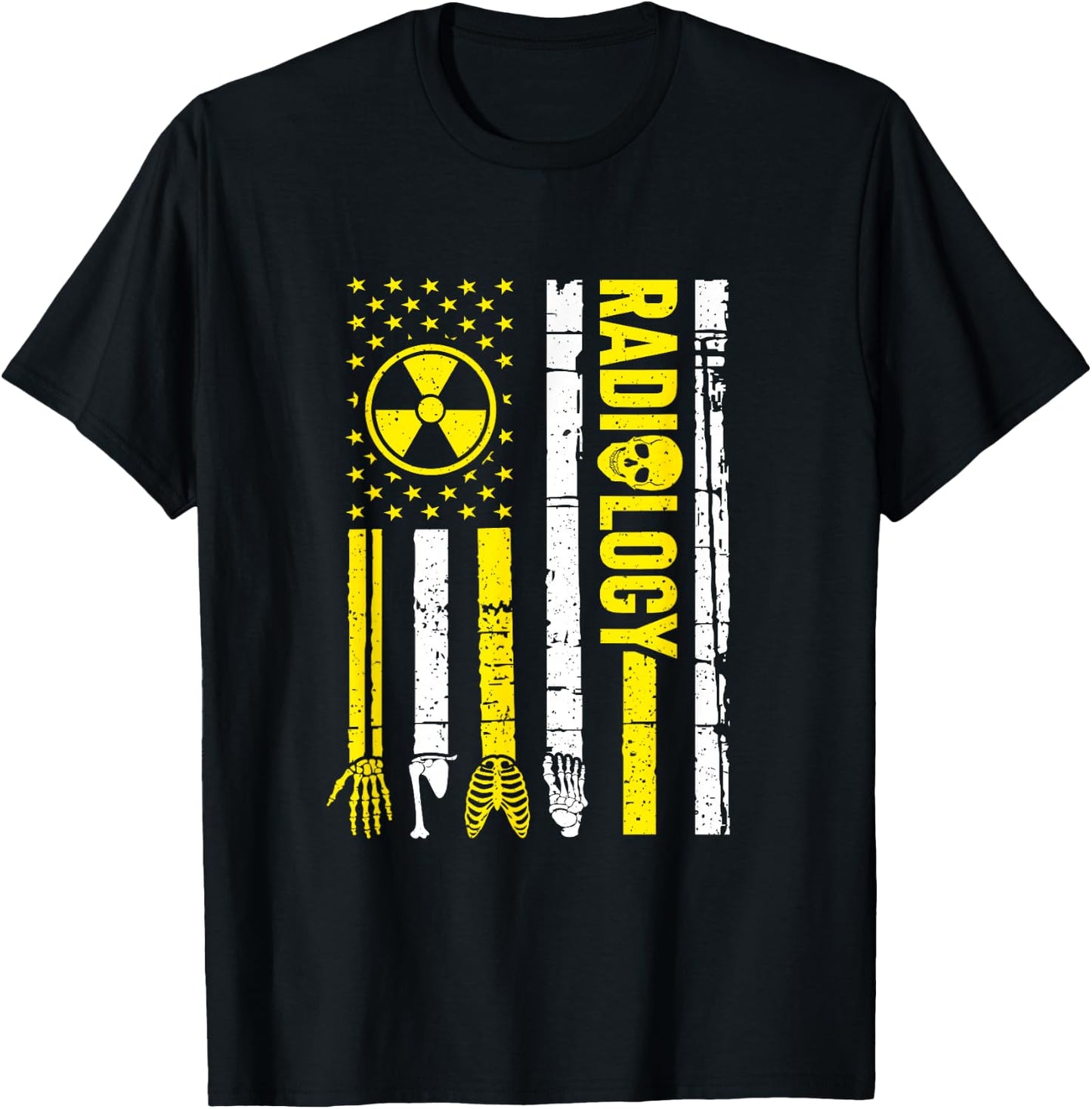Radiology Flag Radiographer Xray Technician Rad Tech T-Shirt - T-Shirt | Black