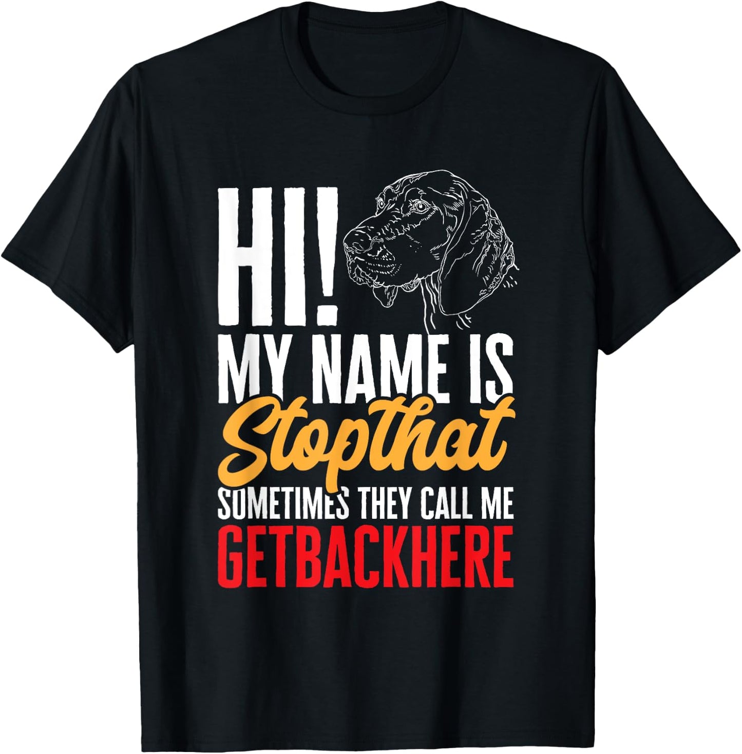 German Shorthaired Pointer GSP Dog T-Shirt - T-Shirt | Black