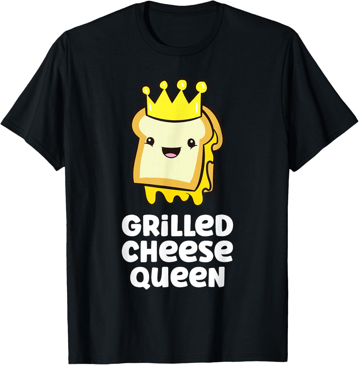 Grilled Cheese Partner Outfit Grilled Cheese Queen T-Shirt - T-Shirt | Black