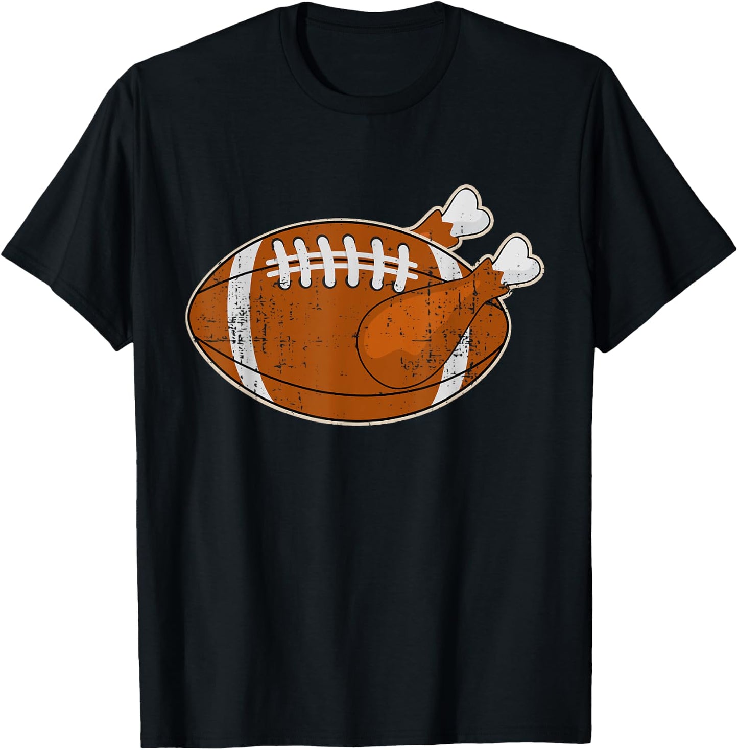 Funny turkey football for thanksgiving holiday season T-Shirt - T-Shirt | Black