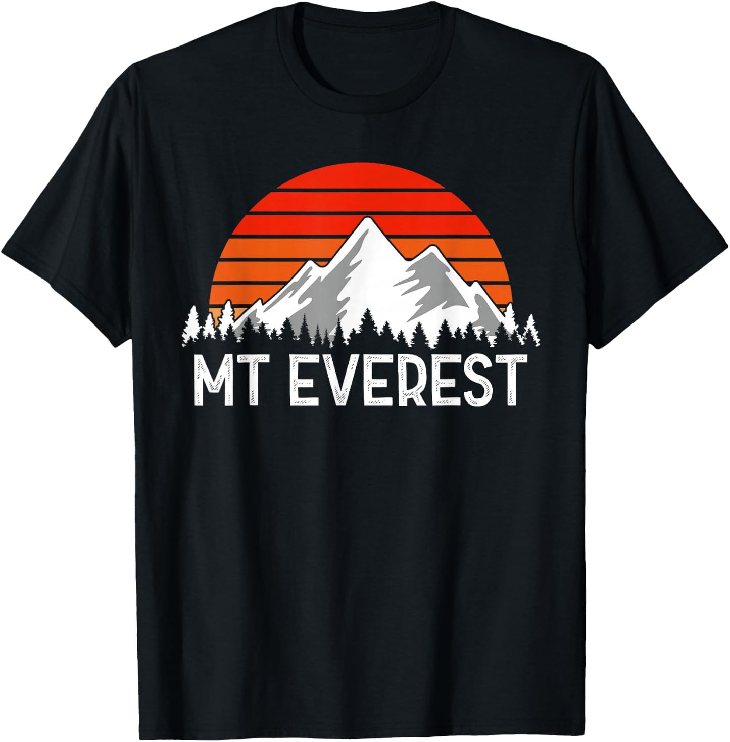 Mount Everest Mountains T-Shirt - T-Shirt | Black