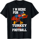 Thanksgiving Turkey and Football T-Shirt - T-Shirt | Black