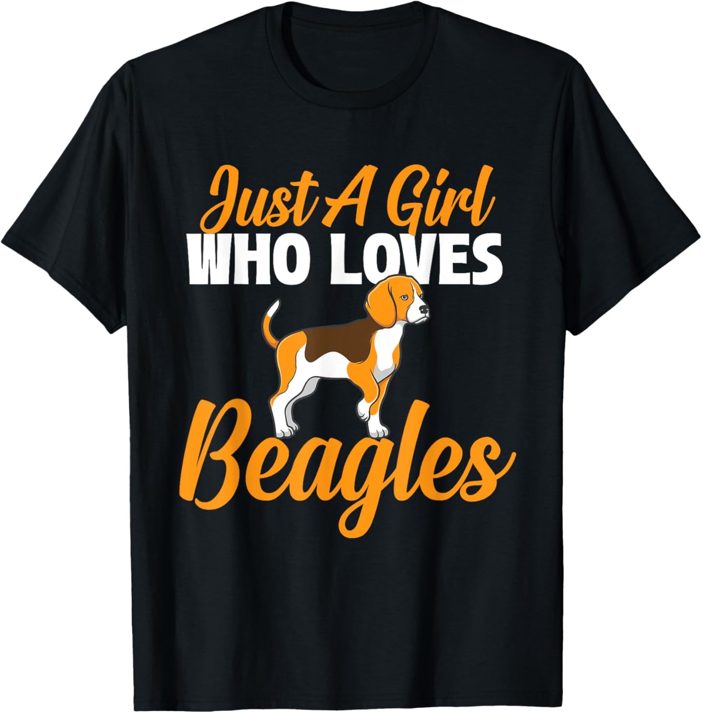 Just A Girl Who Loves Beagles - Dog Lover Pet Owner Puppy T-Shirt - T-Shirt | Black