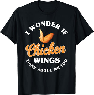 Funny Chicken Wings Saying Hot Wing Fast Food T-Shirt - T-Shirt | Black