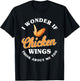 Funny Chicken Wings Saying Hot Wing Fast Food T-Shirt - T-Shirt | Black