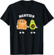 Avocado On Toast Cartoon Best Friends Bestie Besties Vegan T-Shirt - T-Shirt | Black