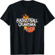 Basketball Grandma - Basketball Clothing - Fire Basketball T-Shirt - T-Shirt | Black