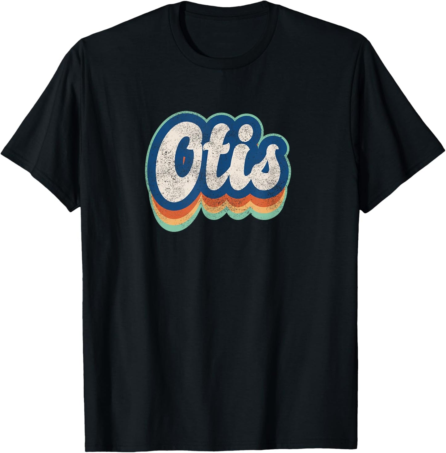 Otis First Name Boy Vintage Style 70s 80s Personalized T-Shirt - T-Shirt | Black
