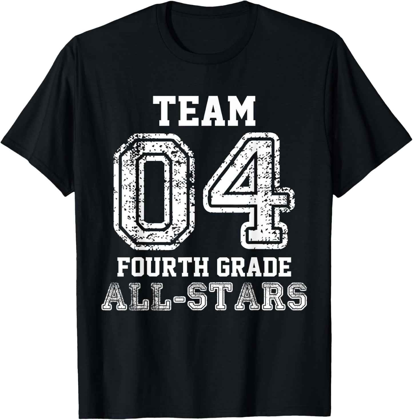 School Team 4th Grade All-Stars Sports Jersey T-Shirt - T-Shirt | Black