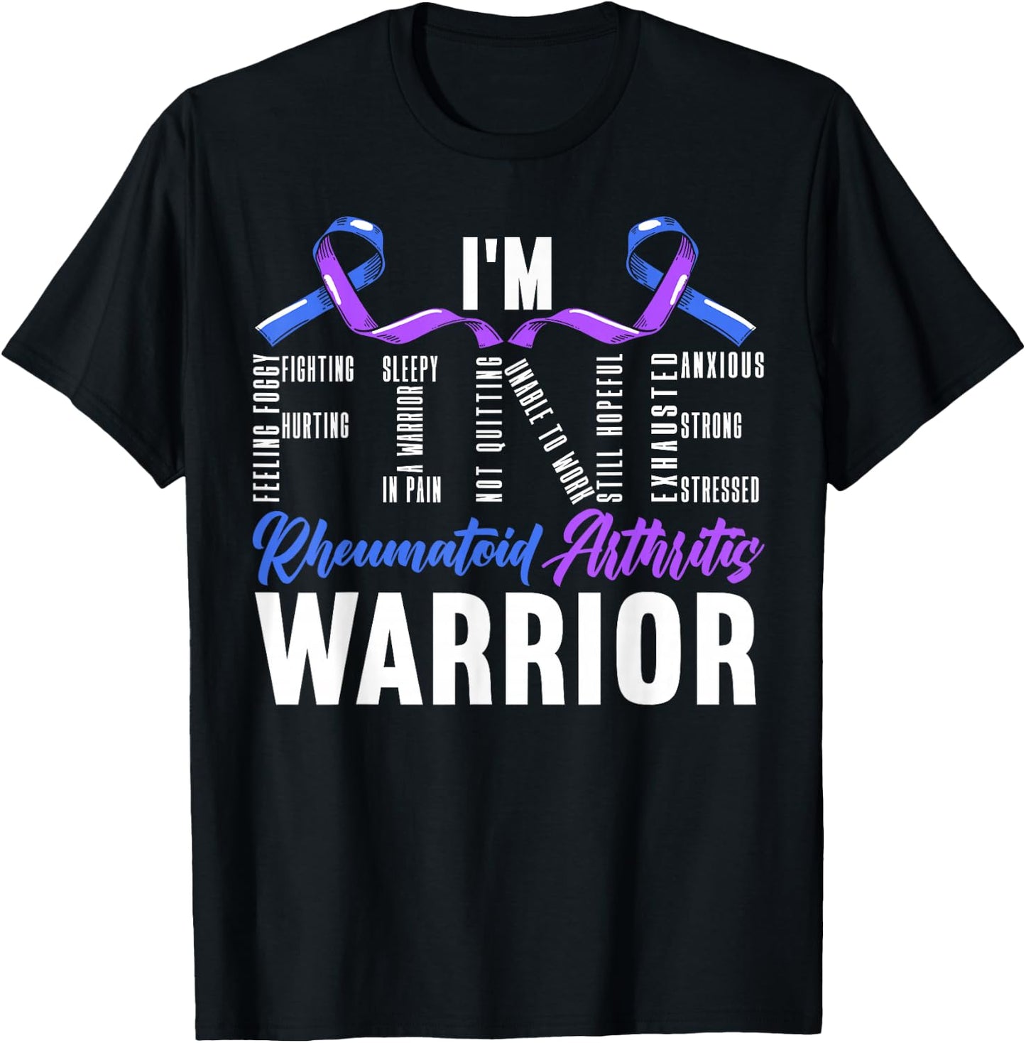 Rheumatoid Arthritis Warrior Autoimmune Disorder T-Shirt - T-Shirt | Black