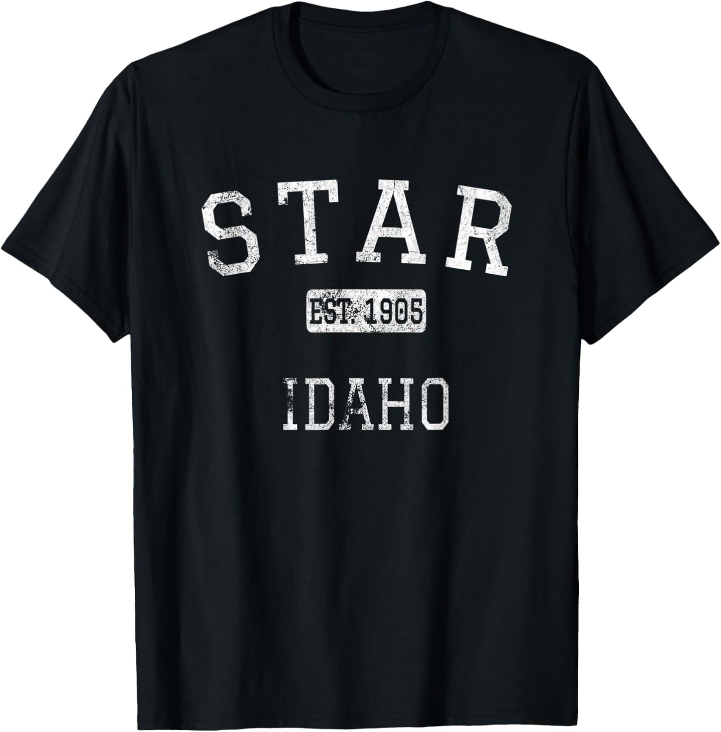 Star Idaho ID Vintage T-Shirt - T-Shirt | Black