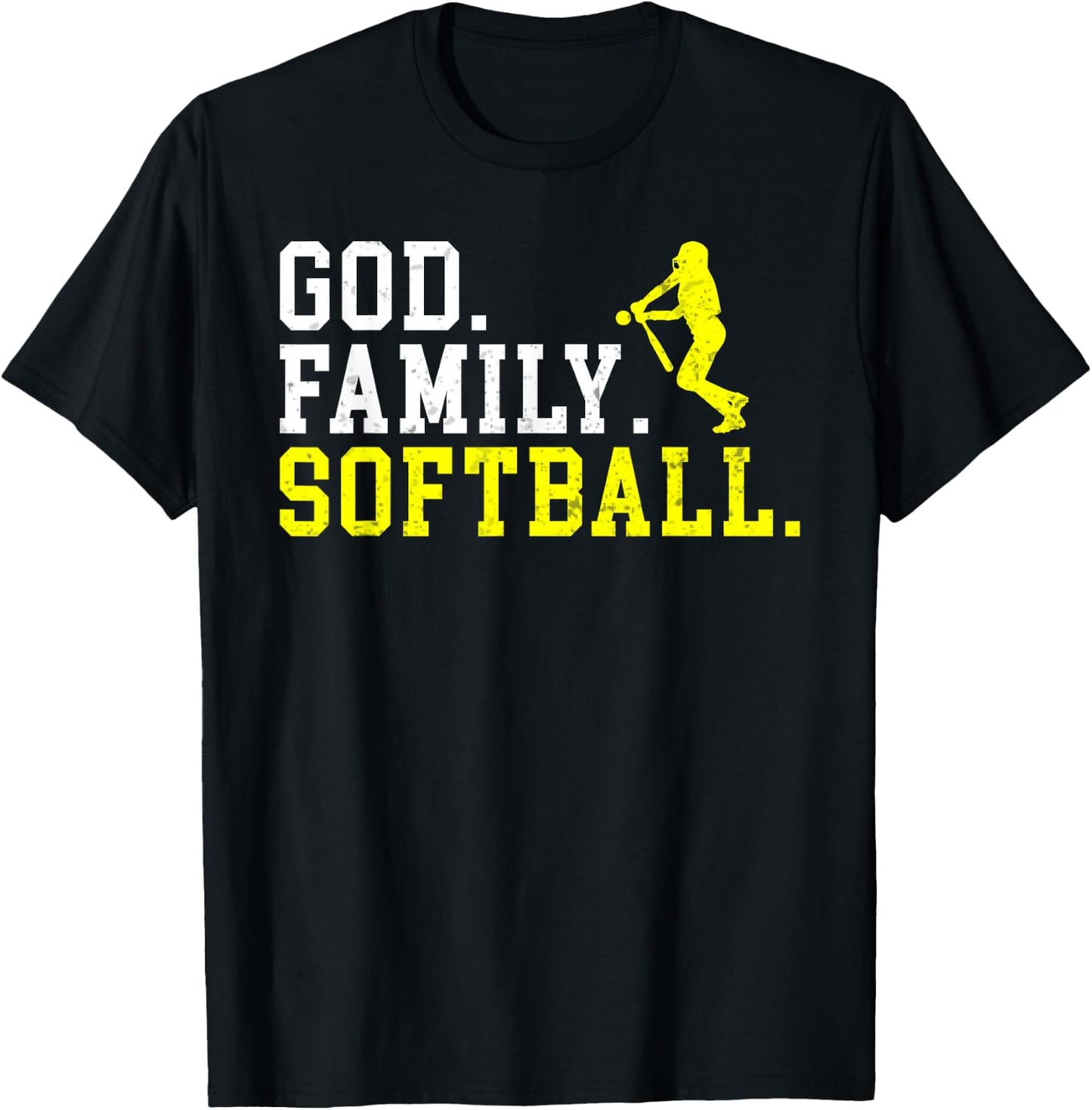 God Family Softball T-Shirt - T-Shirt | Black