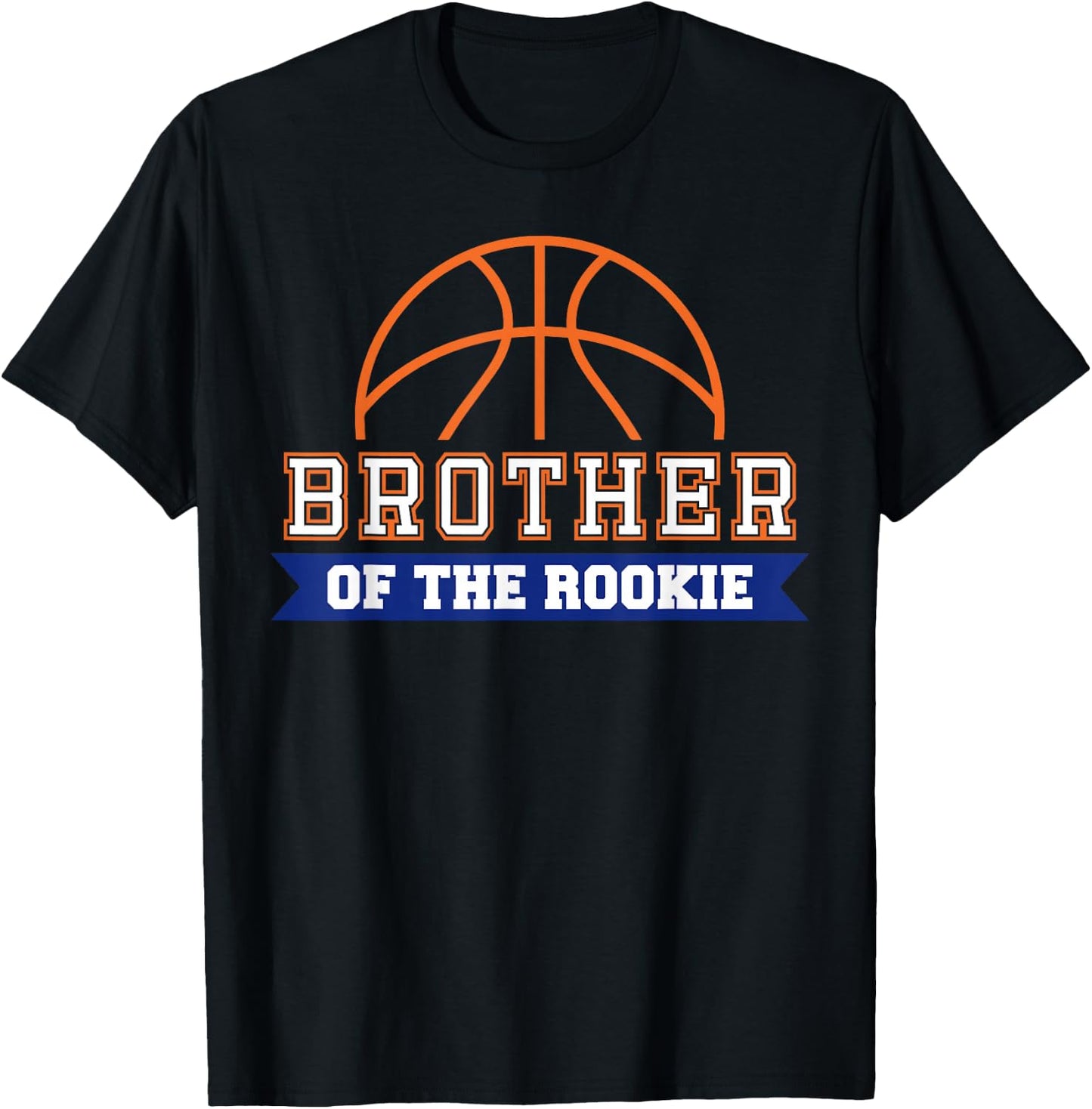 Brother of Rookie 1st Birthday Basketball Theme Matching T-Shirt - T-Shirt | Black
