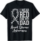 I Wear Red for My Dad Heart Disease Awareness Month Ribbon T-Shirt - T-Shirt | Black