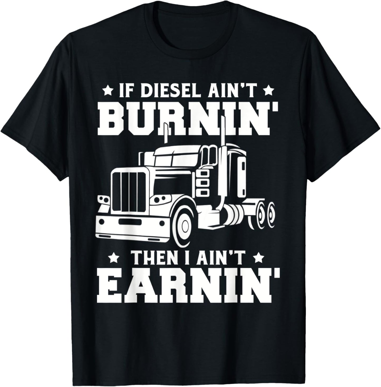 Trucker Men Women Big Rig Trucking Truckin' Road Lorry T-Shirt - T-Shirt | Black