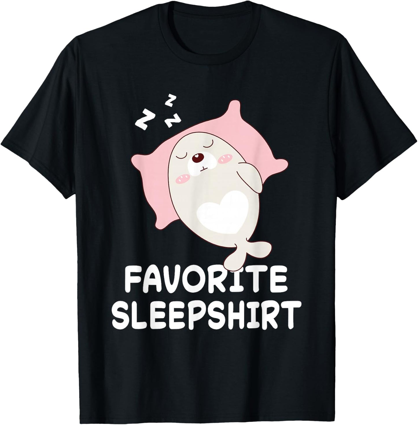 Seal Seals Nap Sleeping Sleep Pajama Pajamas Nightgown T-Shirt - T-Shirt | Black