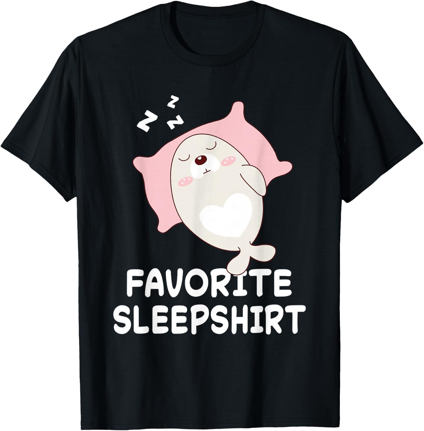 Seal Seals Nap Sleeping Sleep Pajama Pajamas Nightgown T-Shirt - T-Shirt | Black