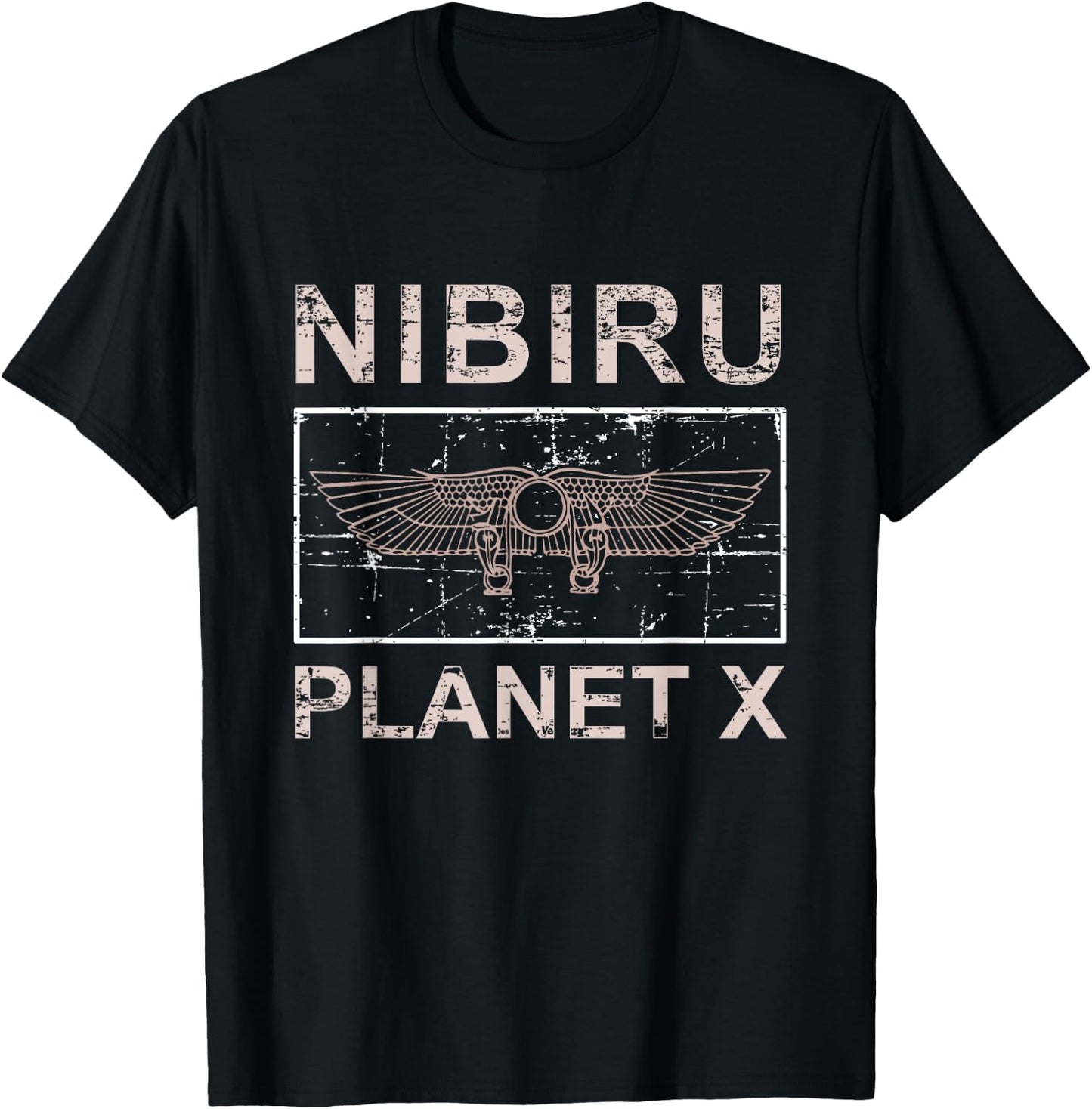 NIBIRU Planet Winged Sun Anunnaki Ancient Egyptian T-Shirt - T-Shirt | Black
