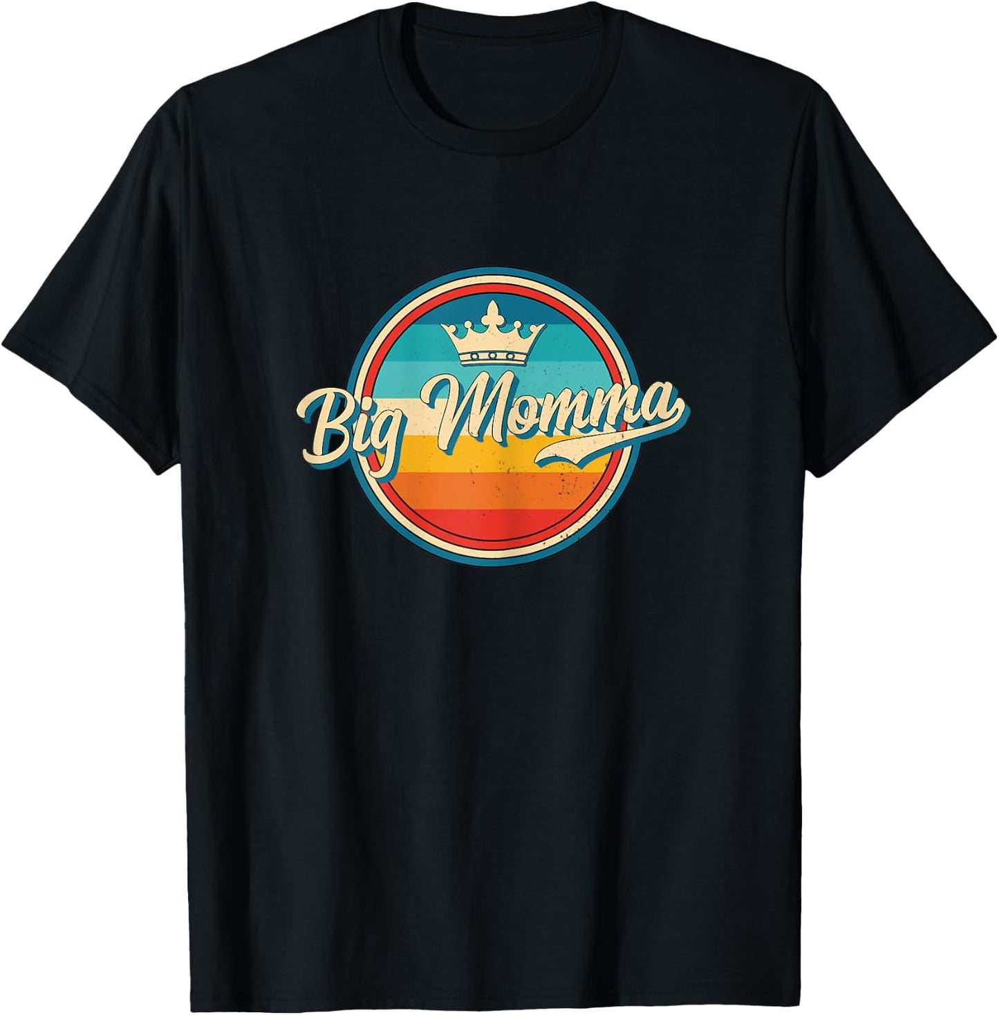 Big Momma Retro Name Funny Vintage Style Mother Mama T-Shirt - T-Shirt | Black