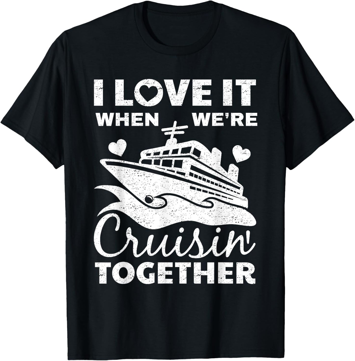 Cool Cruise Art Men Women Cruise Ship Couple Family Vacation Small T-Shirt - T-Shirt | Black