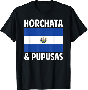 Salvadorean El Salvador Home Country Horchata & Pupusas T-Shirt - T-Shirt | Black