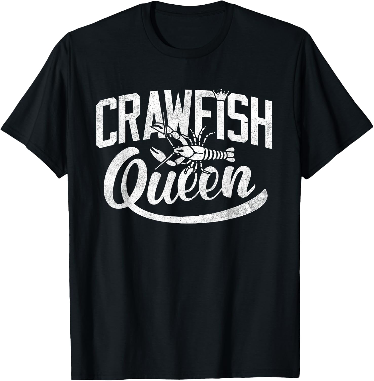 Crawfish Queen Cajun Boil Shirt Cute Crayfish Women Girls T-Shirt - T-Shirt | Black