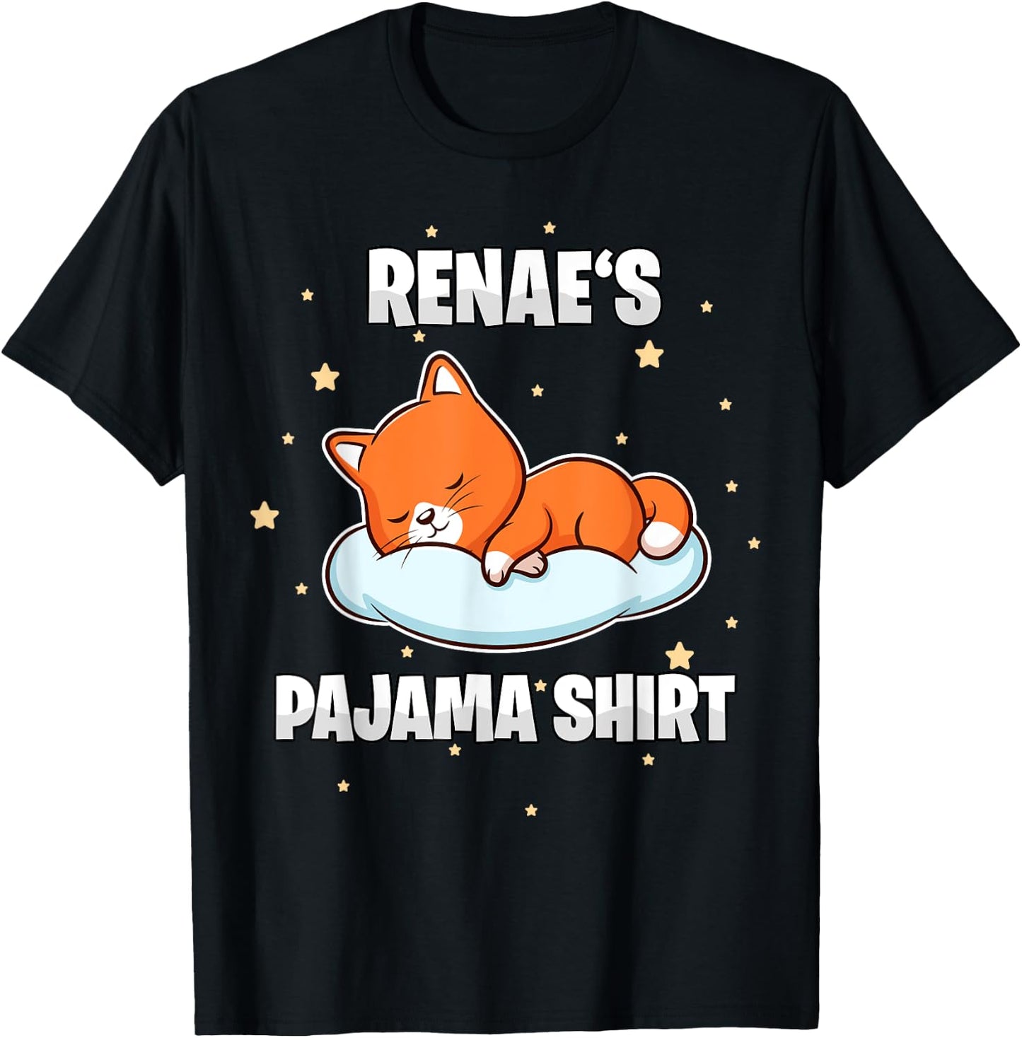 Renae's Pajama Shirt - Personalized Sleeping T-Shirt - T-Shirt | Black