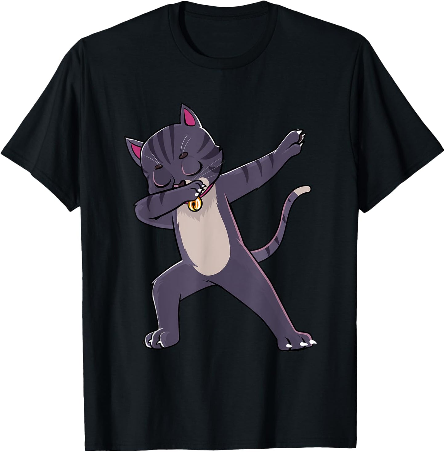 Dabbing Cat Kitten Kitty Men Women Kids T-Shirt - T-Shirt | Black