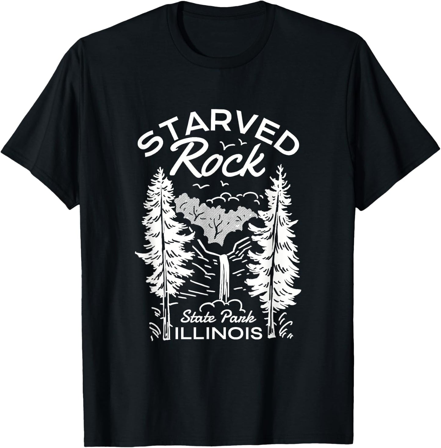 Starved Rock State Park Illinois Nature T-Shirt - T-Shirt | Black