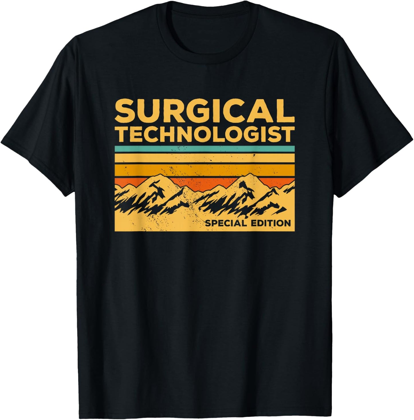 Vintage Surgical Technologist Scrub Tech T-Shirt - T-Shirt | Black