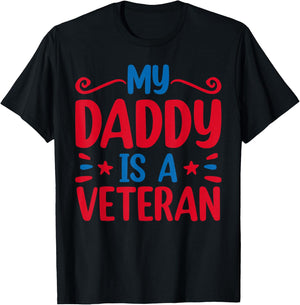 My Daddy is a Veteran T-Shirt - T-Shirt | Black