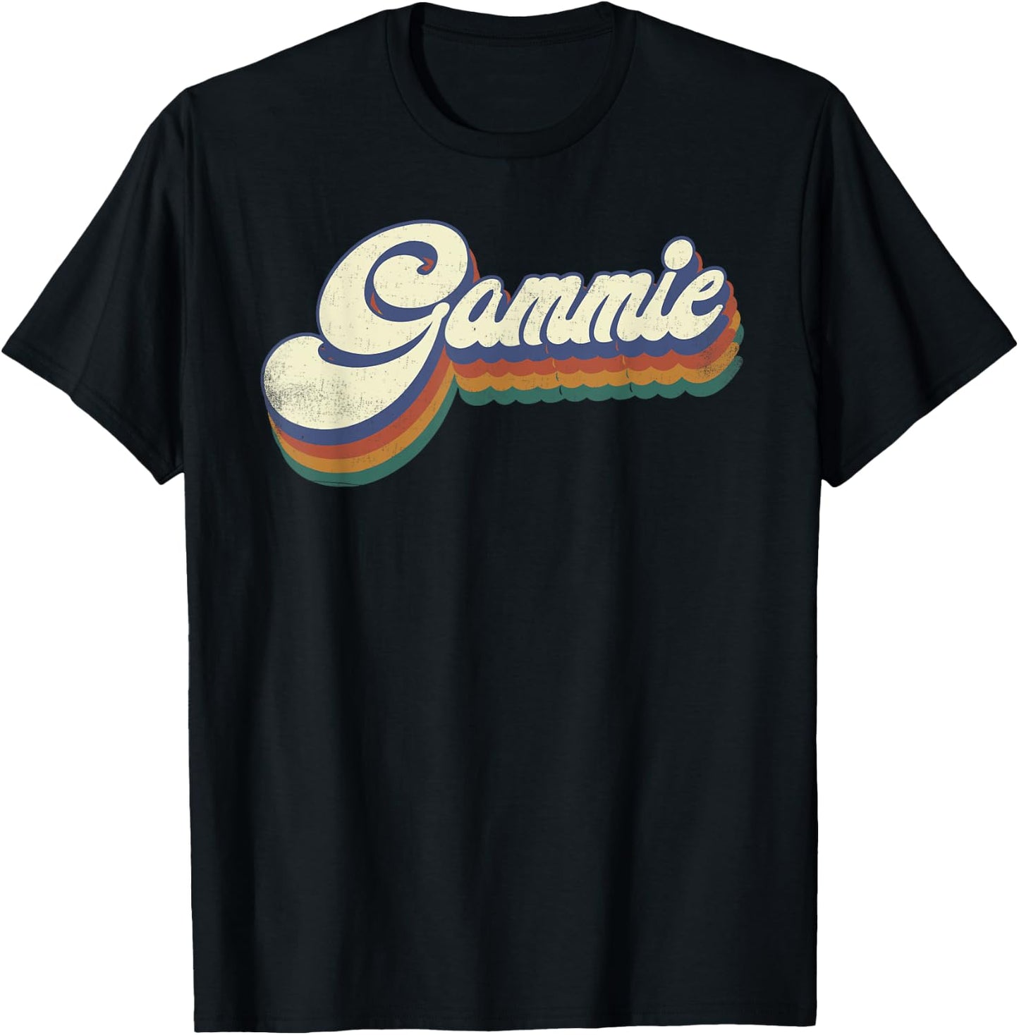 Gammie Gifts For Grandma Retro Vintage Mother's Day Gammie T-Shirt - T-Shirt | Black