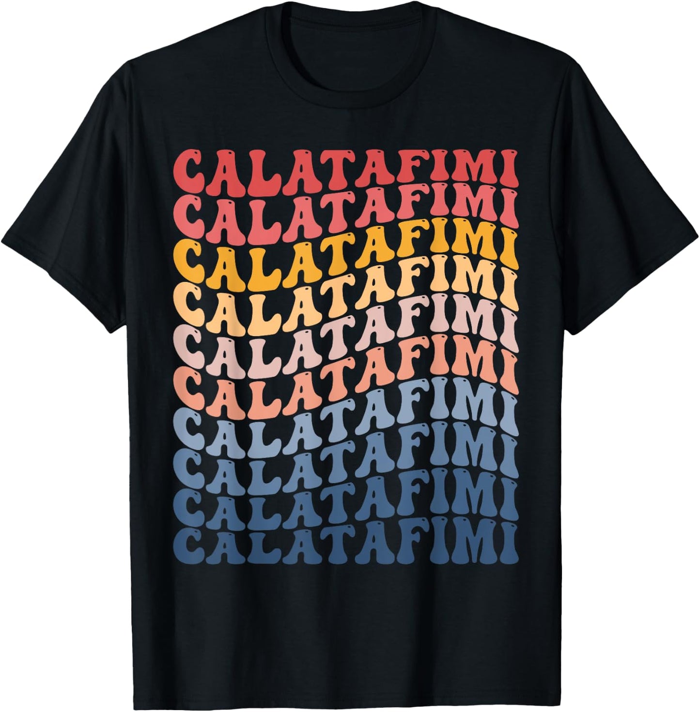 Calatafimi City Groovy Retro T-Shirt - T-Shirt | Black