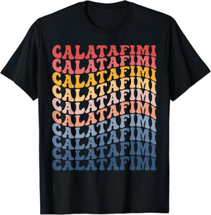 Calatafimi City Groovy Retro T-Shirt - T-Shirt | Black
