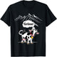 Switzerland Cow Gruezi Swiss German Mountains T-Shirt - T-Shirt | Black