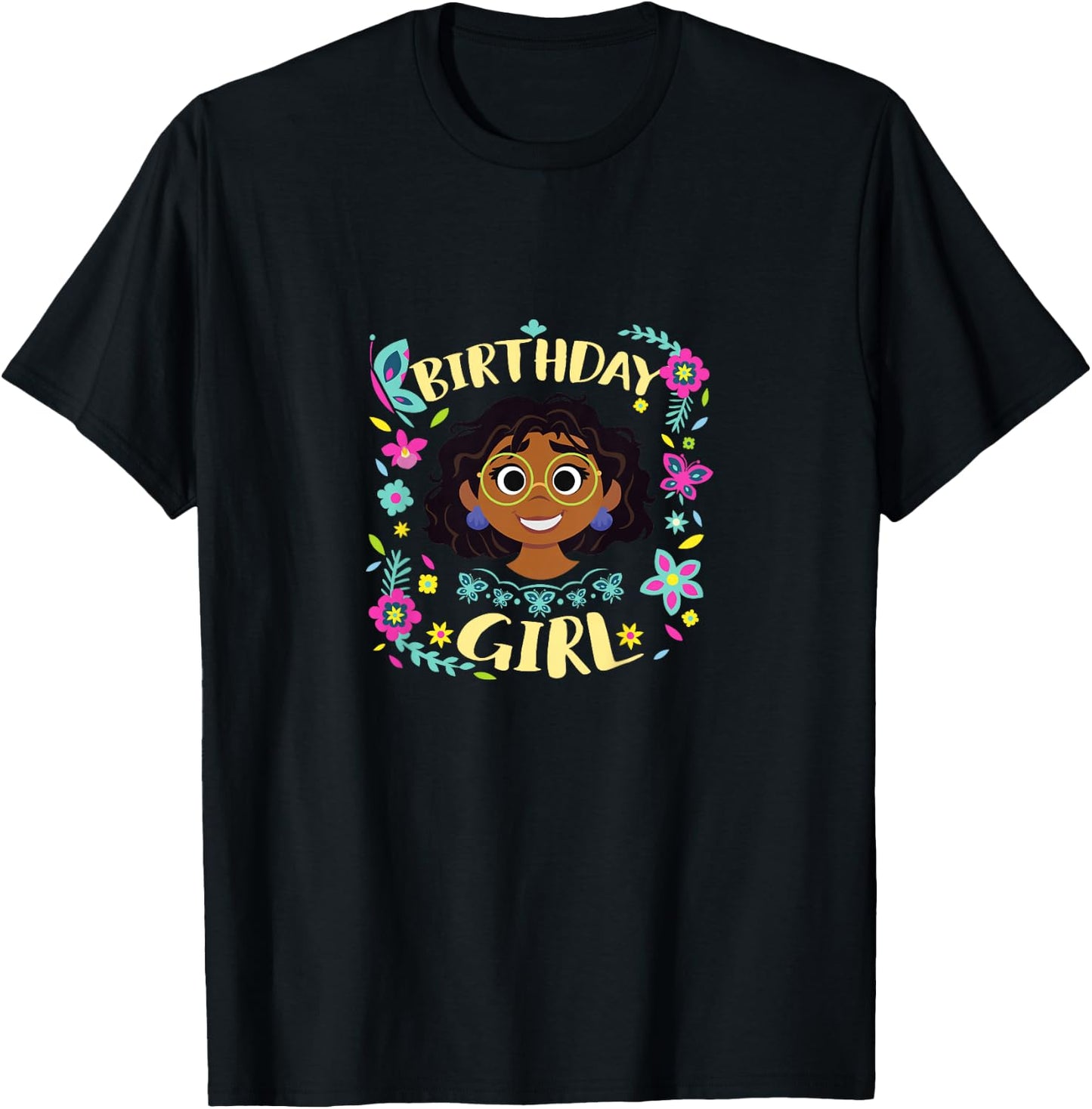 Kids Disney Encanto Maribel Birthday Girl Floral Toddler T-Shirt - T-Shirt | Black