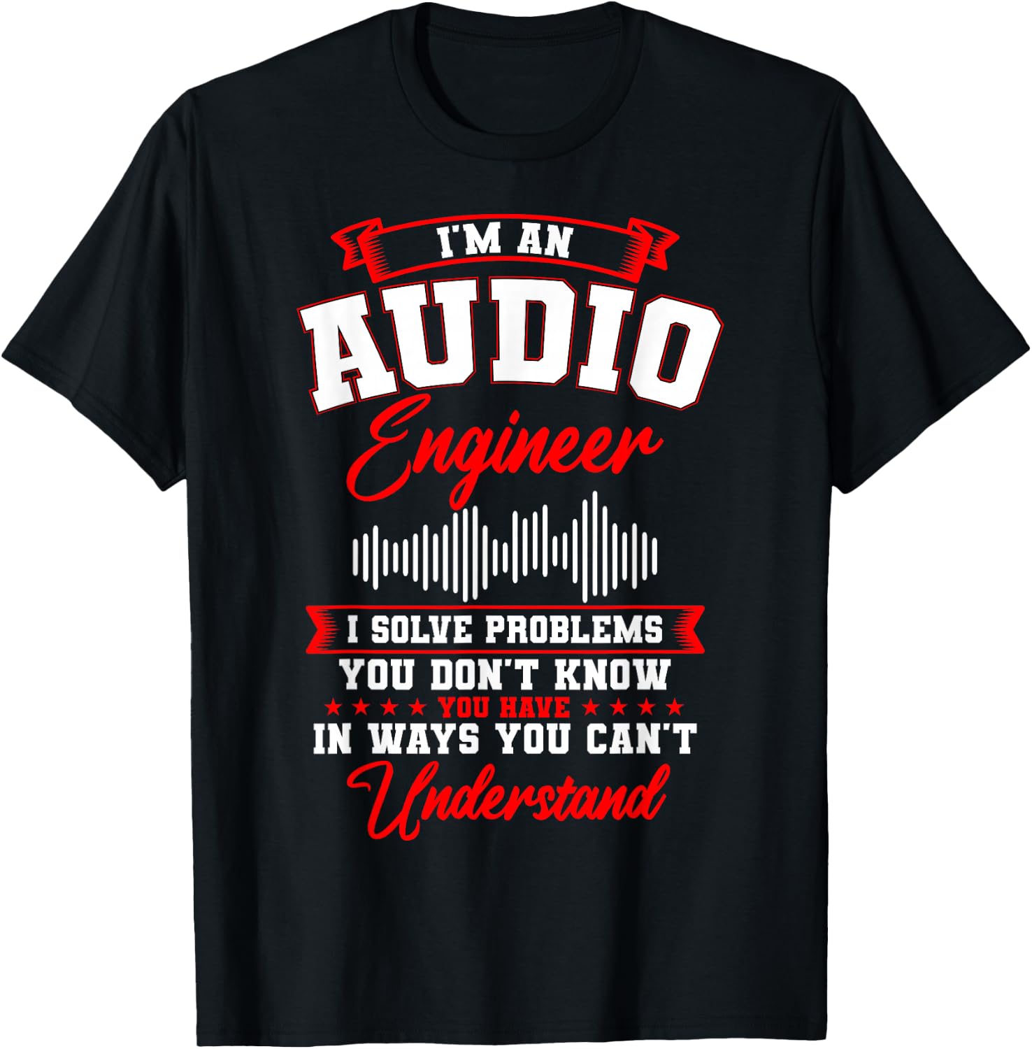 Sound Engineer Audio Recording Editor T-Shirt - T-Shirt | Black