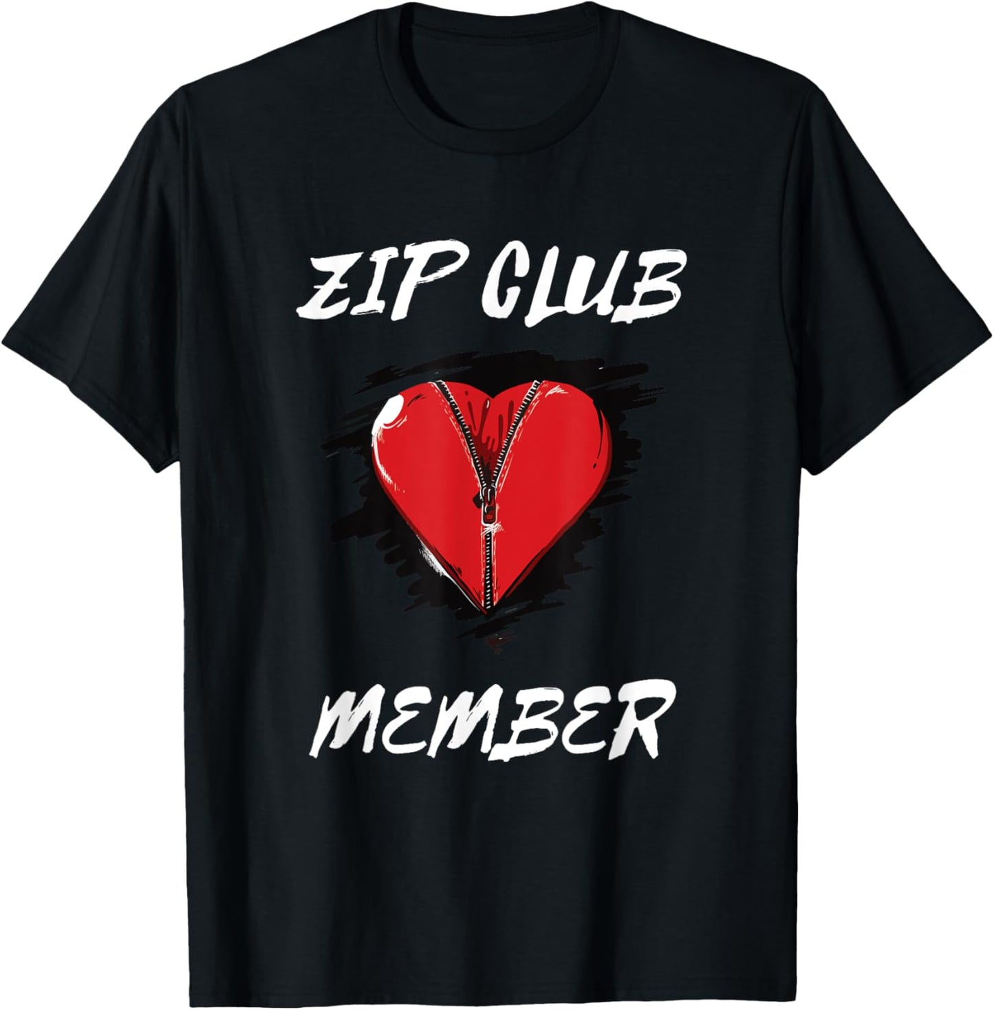 Zip Club Member Heart Patients Survivor Open Heart Surgery T-Shirt - T-Shirt | Black