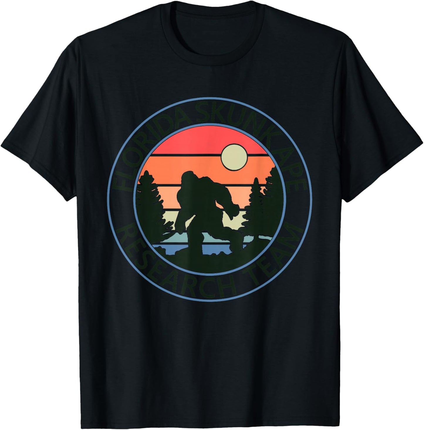 Florida Skunk Ape Research Team Fun Camping Hiking Outdoors T-Shirt - T-Shirt | Black