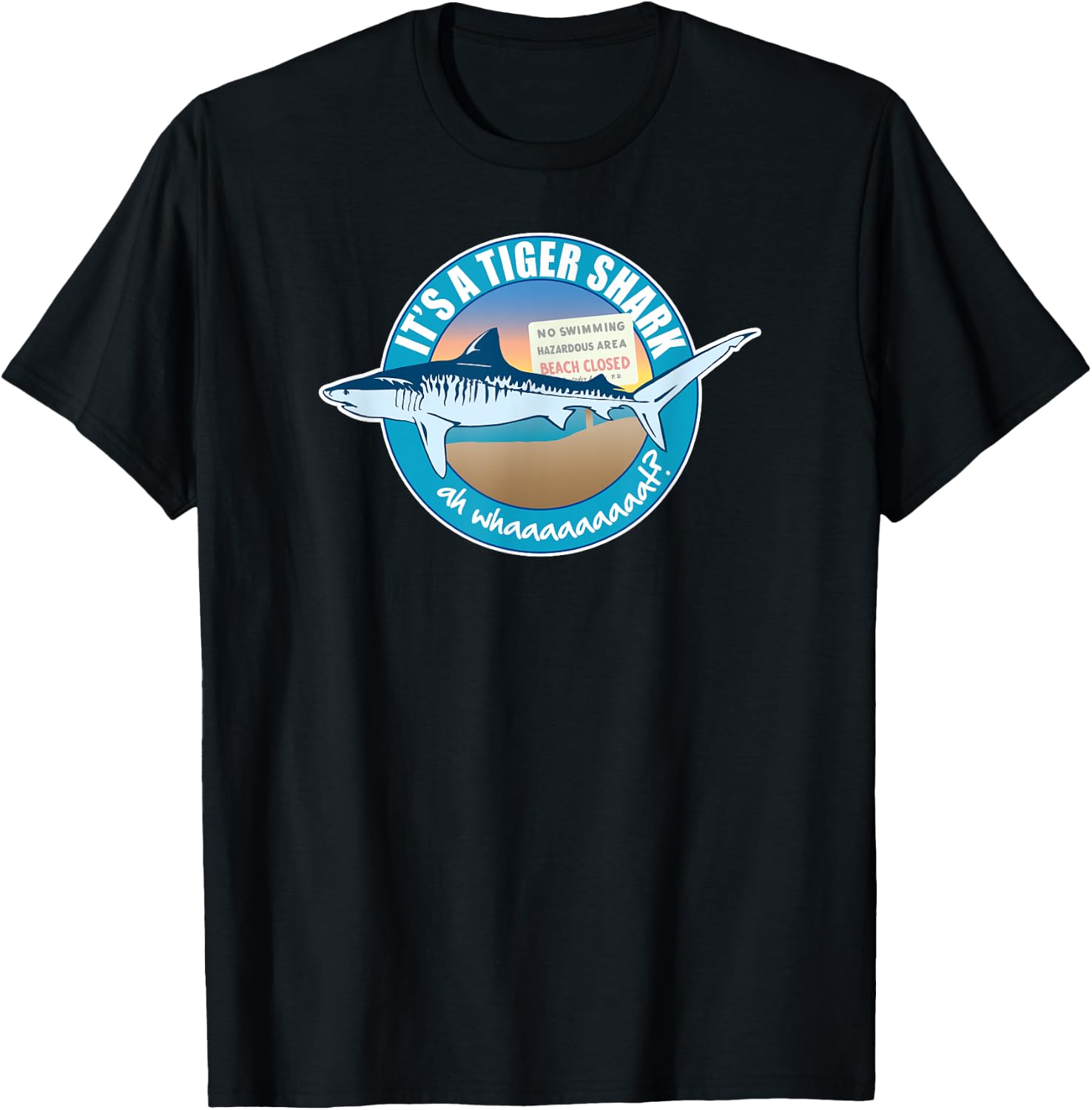 Jaws | Tiger Shark T-Shirt - T-Shirt | Black